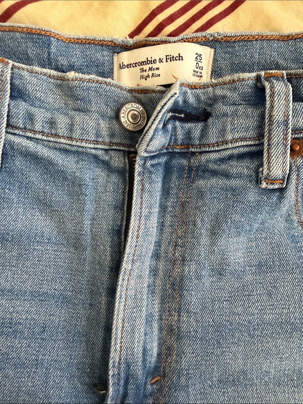 Abercrombie & Fitch Light Blue High-Rise Ankle Jeans